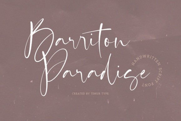 Barriton Paradise: A Handwritten Font for Elegant Web Design