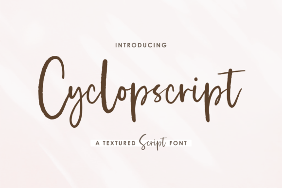 Cyclopscript: A Versatile Script Font for Editorial Design