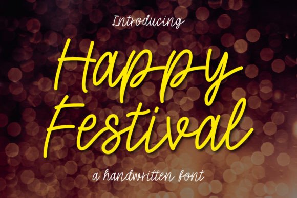 Discover Happy Festival: A Charming Script Font for Editorial Design