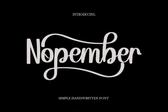 Discover Nopember: A Handwritten Script Font for Elegant Branding