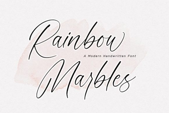 Discovering Rainbow Marbles: A Script Font for Editorial Elegance