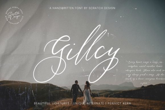 Elevate Your Brand with Gillcy: A Dazzling Script Font