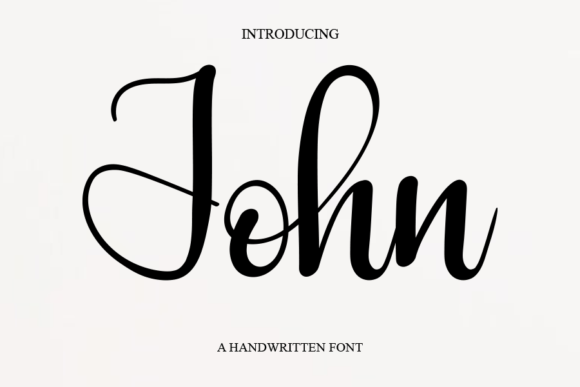 John: A Stylish and Smooth Handwritten Script Font