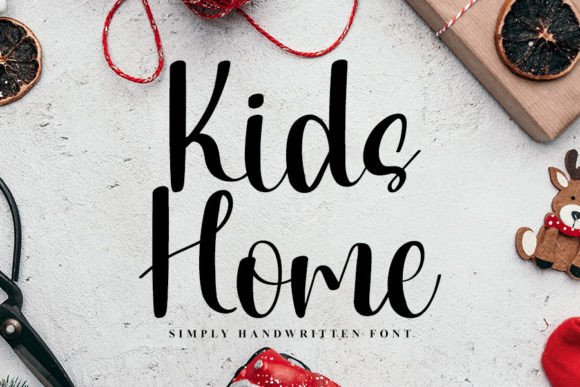 Kids Home: A Charming Handwritten Font for Web Design