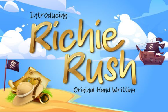 Richie Rush: A Quirky Handwritten Font for Editorial Design