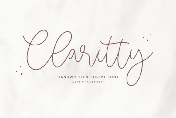 Transform Your Brand with Claritty: A Delicate Script Font