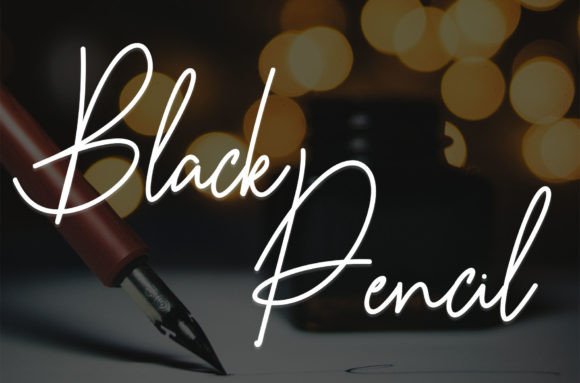 Transform Your Brand with the Elegant Black Pencil Font